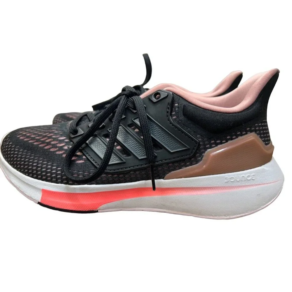 Women's Adidas Black/Pink EQ21 RUN RUNNING‎ SHOES Size 5.5